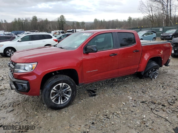 2021 Chevrolet Colorado 4WD Z71 with VIN 1GCGTDENXM1258477, listed as a Copart auction lot 82016974 with 40,231 mi miles and Salvage Title. Bid and sale history available at carsss.com. Image 1.