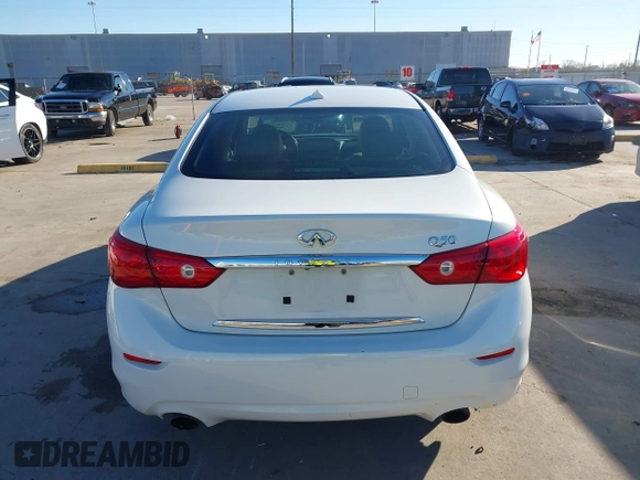 2014 Infiniti Q50 z VIN JN1BV7AP2EM681053, wystawiony jako IAAI lot #41395566 z przebiegiem 230 055 mil mil oraz . Historia ofert i sprzedaży dostępna na DreamBid. Obrazek 17.