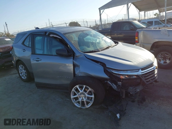 2024 Chevrolet Equinox LS with VIN 3GNAXHEGXRL166151, listed as a IAAI auction lot 40159848 with 8,210 mi miles and . Bid and sale history available at DreamBid. Image 1.