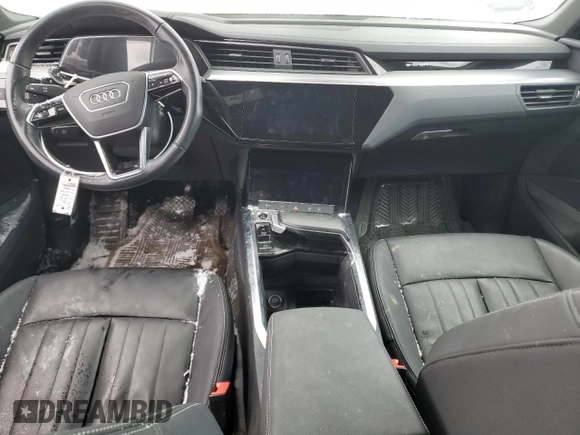 2022 Audi e-tron Premium with VIN WA1AAAGE6NB042543, listed as a Copart auction lot 44607415 with 143,781 mi miles and Salvage Title. Bid and sale history available at carsss.com. Image 8.