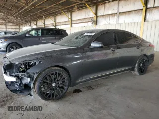 2019 Genesis G80 3.8L with VIN KMTFN4JE2KU321466, listed as a Copart auction lot 44622055 with 94,026 mi miles and Salvage Title. Bid and sale history available at carsss.com. Image 1.