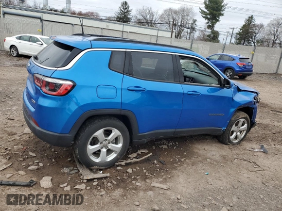 2018 Jeep Compass Latitude with VIN 3C4NJDBB9JT150296, listed as a Copart auction lot 51248845 with 44,565 mi miles and Salvage Title. Bid and sale history available at carsss.com. Image 3.