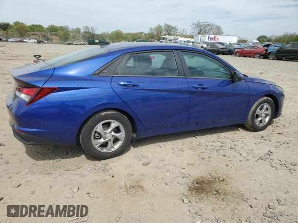 2023 Hyundai Elantra SE with VIN 5NPLL4AG5PH119523, listed as a Copart auction lot 53749925 with 17,459 mi miles and Salvage title. Bid and sale history available at DreamBid. Image 3.