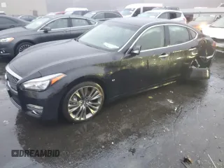 2017 Infiniti Q70 with VIN JN1BY1AR9HM770175, listed as a Copart auction lot 43529345 with 0 mi miles and Salvage Title. Bid and sale history available at carsss.com. Image 1.