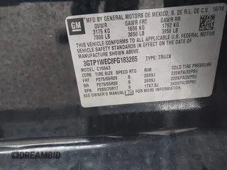 2015 GMC Sierra 1500 Denali z VIN 3GTP1WEC8FG183265, wystawiony jako IAAI lot #41331358 z przebiegiem Nie podano mil oraz . Historia ofert i sprzedaży dostępna na DreamBid. Obrazek 9.