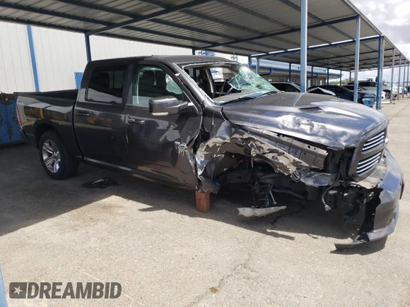 2017 Ram 1500 Sport with VIN 1C6RR6MT1HS637457, listed as a Copart auction lot 56231025 with 62,868 mi miles and Salvage title. Bid and sale history available at DreamBid. Image 4.