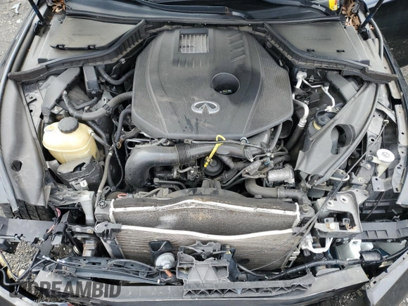 2017 Infiniti Q50 2.0t with VIN JN1CV7AR7HM681897, listed as a Copart auction lot 46796305 with 89,853 mi miles and Salvage Title. Bid and sale history available at carsss.com. Image 11.
