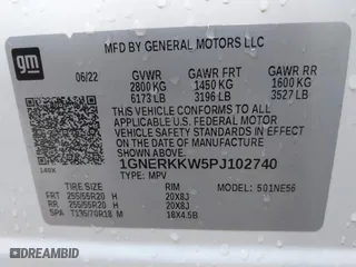 2023 Chevrolet Traverse Premier with VIN 1GNERKKW5PJ102740, listed as a IAAI auction lot 41703180 with 52,138 mi miles. Bid and sale history available at carsss.com. Image 9.