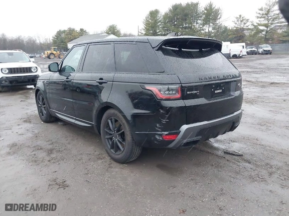 2020 Land Rover Range Rover Sport HSE with VIN SALWR2SU8LA723663, listed as a IAAI auction lot 41117703 with 47,378 mi miles. Bid and sale history available at carsss.com. Image 3.