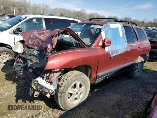 2003 Hyundai Santa Fe GLS with VIN KM8SC73D43U449794, listed as a Copart auction lot 43628875 with 0 mi miles and Salvage Title. Bid and sale history available at carsss.com. Image 1.