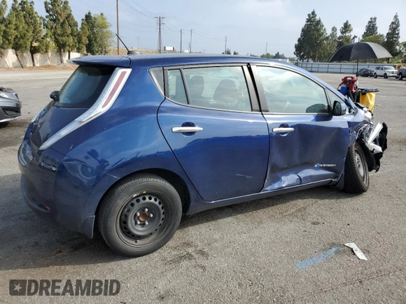 2016 Nissan LEAF S with VIN 1N4AZ0CP2GC306442, listed as a Copart auction lot 58014843 with 25,340 mi miles. Bid and sale history available at carsss.com. Image 3.
