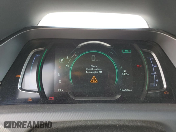 2021 Hyundai Ioniq Limited with VIN KMHC05LC1MU254410, listed as a Copart auction lot 53477115 with 126,606 mi miles and Salvage title. Bid and sale history available at DreamBid. Image 9.