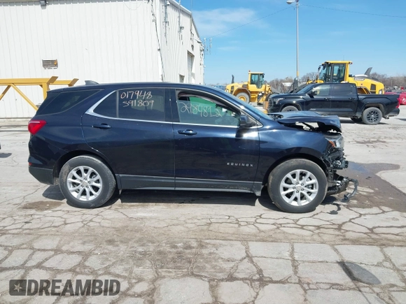 2020 Chevrolet Equinox LT with VIN 3GNAXKEV4LS591809, listed as a IAAI auction lot 41830359 with 24,452 mi miles. Bid and sale history available at carsss.com. Image 14.