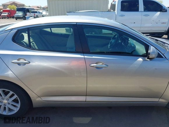 2013 Kia Optima LX with VIN KNAGM4A74D5423255, listed as a IAAI auction lot 42065230 with 116,589 mi miles. Bid and sale history available at carsss.com. Image 13.