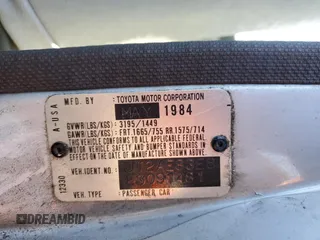 1984 Toyota Corolla с VIN JT2AE83E8E3091481, выставлен на аукционе Copart как лот 74945744 с пробегом 145 163 миль миль и Чистый • Clean title. История ставок и продаж доступна на DreamBid. Изображение 12.