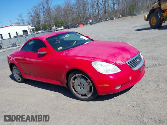 2002 Lexus SC 430 with VIN JTHFN48Y820003808, listed as a IAAI auction lot 41854770 with Not Provided miles and . Bid and sale history available at DreamBid. Image 1.