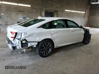 2021 Honda Accord EX-L with VIN 1HGCV1F50MA058005, listed as a Copart auction lot 63679815 with 33,428 mi miles and Salvage title. Bid and sale history available at DreamBid. Image 3.