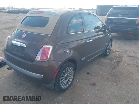2012 FIAT 500 Gucci with VIN 3C3CFFER1CT119029, listed as a IAAI auction lot 41499274 with 78,504 mi miles. Bid and sale history available at carsss.com. Image 4.