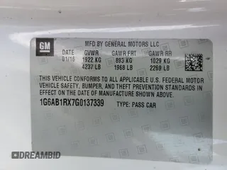 2016 Cadillac ATS Luxury Collection RWD z VIN 1G6AB1RX7G0137339, wystawiony jako Copart lot #48135205 z przebiegiem 109 965 mil mil oraz Szkoda całkowita • Salvage title. Historia ofert i sprzedaży dostępna na DreamBid. Obrazek 12.