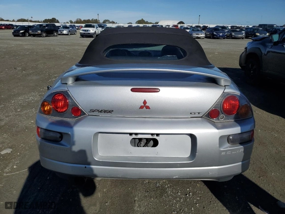 2001 Mitsubishi Eclipse GT with VIN 4A3AE55H01E003998, listed as a Copart auction lot 80507194 with 141,650 mi miles and Salvage Title. Bid and sale history available at carsss.com. Image 6.
