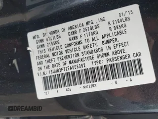 2015 Acura TLX Advance with VIN 19UUB3F72FA005092, listed as a IAAI auction lot 42508850 with 110,853 mi miles and . Bid and sale history available at DreamBid. Image 9.