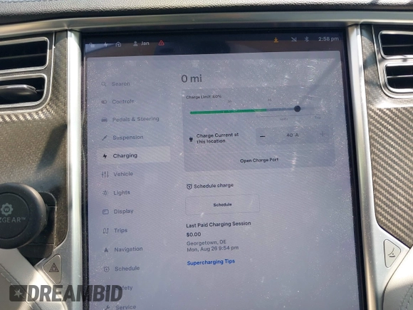2013 Tesla Model S with VIN 5YJSA1CN0DFP21851, listed as a IAAI auction lot 42557791 with 106,328 mi miles and . Bid and sale history available at DreamBid. Image 18.