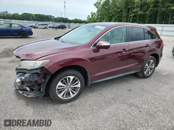 2017 Acura RDX Advance with VIN 5J8TB3H78HL002925, listed as a Copart auction lot 59777585 with 104,685 mi miles and Salvage title. Bid and sale history available at DreamBid. Image 1.