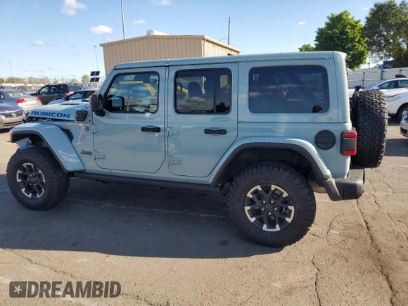2024 Jeep Wrangler Rubicon z VIN 1C4RJXR64RW279791, wystawiony jako Copart lot #61348324 z przebiegiem 1 387 mil mil oraz Szkoda całkowita • Salvage title. Historia ofert i sprzedaży dostępna na DreamBid. Obrazek 2.
