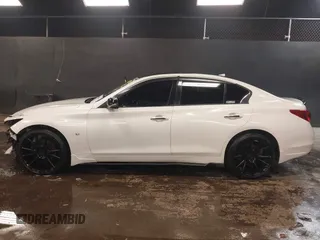 2014 Infiniti Q50 Sport with VIN JN1BV7AR4EM705418, listed as a IAAI auction lot 41698553 with 124,554 mi miles and . Bid and sale history available at carsss.com. Image 15.