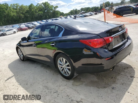 2014 Infiniti Q50 Premium with VIN JN1BV7AP9EM693541, listed as a Copart auction lot 52898005 with 203,157 mi miles and Salvage Title. Bid and sale history available at carsss.com. Image 2.
