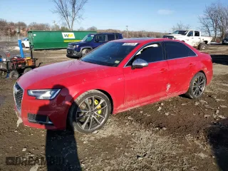 2018 Audi S4 Prestige with VIN WAUC4AF42JA003833, listed as a Copart auction lot 88572375 with 82,007 mi miles and Salvage Title. Bid and sale history available at carsss.com. Image 1.