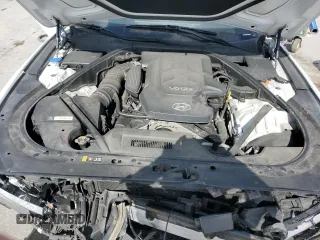 2015 Hyundai Genesis 3.8L with VIN KMHGN4JE2FU097748, listed as a Copart auction lot 48990985 with 122,687 mi miles and Salvage Title. Bid and sale history available at carsss.com. Image 12.