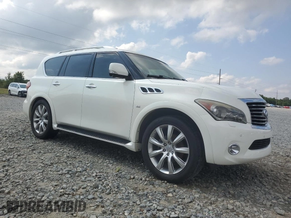 2014 Infiniti QX80 with VIN JN8AZ2NF2E9552173, listed as a Copart auction lot 54492725 with 162,125 mi miles and Salvage title. Bid and sale history available at DreamBid. Image 4.