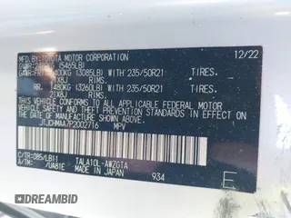 2023 Lexus RX 350 z VIN JTJCHMAA7P2002716, wystawiony jako IAAI lot #42043659 z przebiegiem 49 209 mil mil oraz . Historia ofert i sprzedaży dostępna na DreamBid. Obrazek 9.