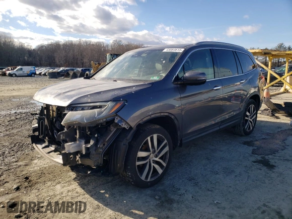 2016 Honda Pilot Touring with VIN 5FNYF6H94GB066943, listed as a Copart auction lot 43064615 with Not Provided miles and Salvage Title. Bid and sale history available at DreamBid. Image 1.
