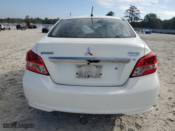 2019 Mitsubishi Mirage G4 SE with VIN ML32F4FJ2KHF08642, listed as a Copart auction lot 74317394 with 105,272 mi miles and Salvage Title. Bid and sale history available at carsss.com. Image 6.
