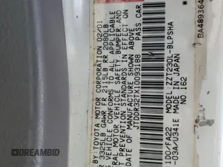 2001 Toyota Celica GT z VIN JTDDR32TX10093188, wystawiony jako Copart lot #56589435 z przebiegiem 134 624 mil mil oraz Szkoda całkowita • Salvage title. Historia ofert i sprzedaży dostępna na DreamBid. Obrazek 13.
