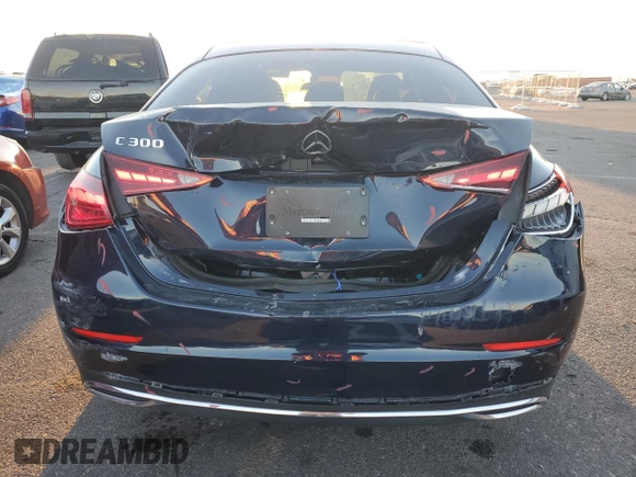 2022 Mercedes-Benz C 300 with VIN W1KAF4GB3NR038400, listed as a Copart auction lot 89340215 with 29,598 mi miles and Salvage Title. Bid and sale history available at DreamBid. Image 6.