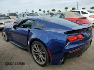 2017 Chevrolet Corvette Grand Sport 1LT with VIN 1G1YW2D75H5101854, listed as a Copart auction lot 74748174 with 0 mi miles and Salvage Title. Bid and sale history available at carsss.com. Image 2.
