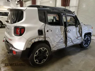 2017 Jeep Renegade Trailhawk with VIN ZACCJBCB2HPF93496, listed as a Copart auction lot 57511145 with 81,163 mi miles and Salvage title. Bid and sale history available at DreamBid. Image 3.