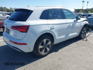 2023 Audi Q5 Premium Plus with VIN WA1BBAFY7P2167227, listed as a IAAI auction lot 42632124 with 17,065 mi miles and . Bid and sale history available at DreamBid. Image 4.