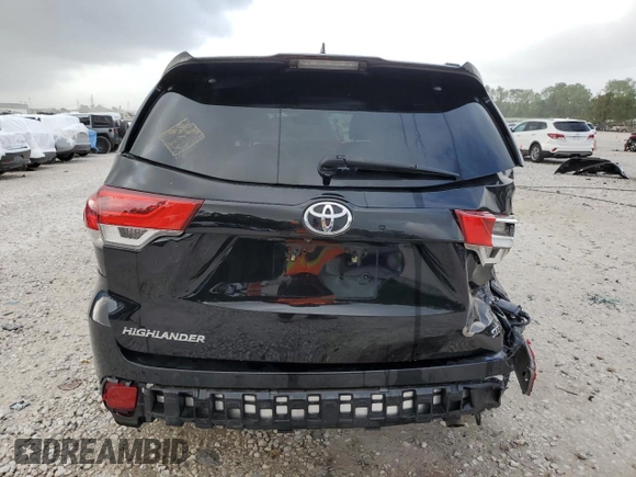 2017 Toyota Highlander XLE with VIN 5TDKZRFH5HS198499, listed as a Copart auction lot 51581555 with 109,239 mi miles and Clean title. Bid and sale history available at DreamBid. Image 6.