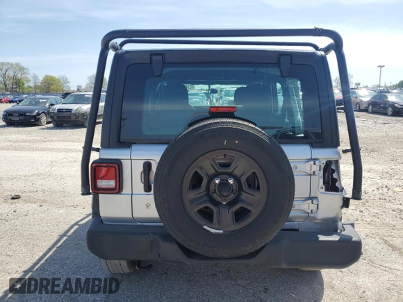 2023 Jeep Wrangler Sport with VIN 1C4HJXDG3PW670651, listed as a Copart auction lot 54013405 with 19,395 mi miles and Clean Title. Bid and sale history available at DreamBid. Image 6.