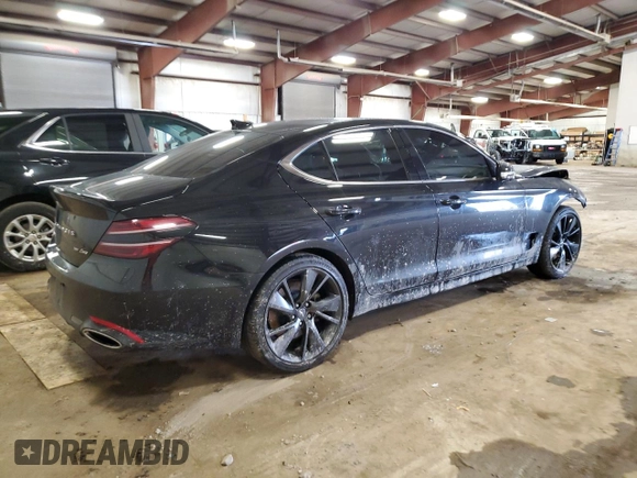 2022 Genesis G70 3.3T с VIN KMTG54TE5NU100899, выставлен на аукционе Copart как лот 47631595 с пробегом 33 269 миль миль и Чистый • Clean title. История ставок и продаж доступна на DreamBid. Изображение 3.
