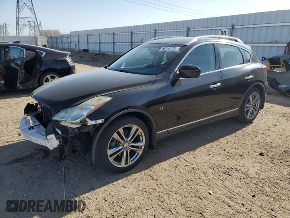 2014 Infiniti QX50 Journey z VIN JN1BJ0HR1EM191374, wystawiony jako Copart lot #58442785 z przebiegiem 93 444 mil mil oraz Szkoda całkowita • Salvage title. Historia ofert i sprzedaży dostępna na DreamBid. Obrazek 1.