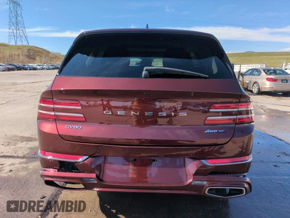 2021 Genesis GV80 with VIN KMUHCESC4MU040334, listed as a Copart auction lot 53325965 with 70,408 mi miles and Salvage title. Bid and sale history available at DreamBid. Image 6.