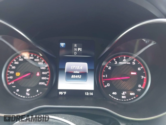 2017 Mercedes-Benz C 63 S AMG with VIN WDDWJ8HB9HF505142, listed as a IAAI auction lot 42694477 with 85,492 mi miles and . Bid and sale history available at DreamBid. Image 7.