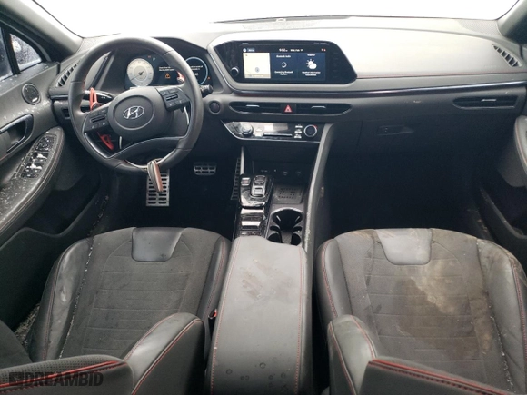 2021 Hyundai Sonata N Line with VIN 5NPEK4JC6MH106395, listed as a Copart auction lot 45508525 with 46,999 mi miles and Salvage Title. Bid and sale history available at carsss.com. Image 8.