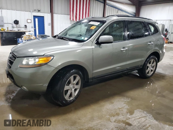 2007 Hyundai Santa Fe SE with VIN 5NMSH73E37H031738, listed as a Copart auction lot 55100575 with 187,435 mi miles and Salvage title. Bid and sale history available at DreamBid. Image 1.
