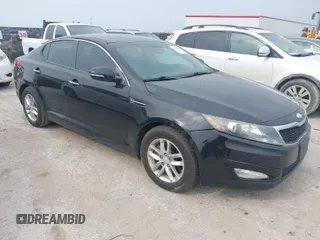 2013 Kia Optima LX with VIN 5XXGM4A70DG249828, listed as a IAAI auction lot 42074167 with 143,986 mi miles. Bid and sale history available at carsss.com. Image 1.